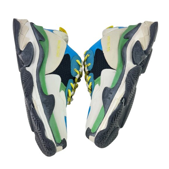 BALENCIAGA Multicolor Triple S Mesh Nubuck and Leahter Sneakers Marked as 9US - Picture 11 of 12